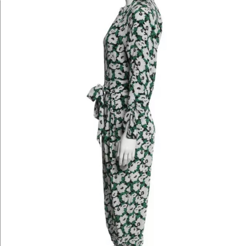 Stella McCartney Green Floral Silk Monia Jumpsuit - Picture 3 of 6